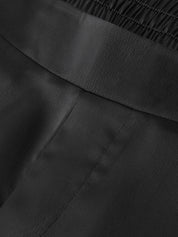 Close-up of black fabric with a textured surface