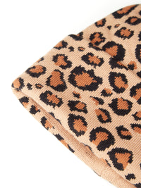 Leopard Knit Beanie