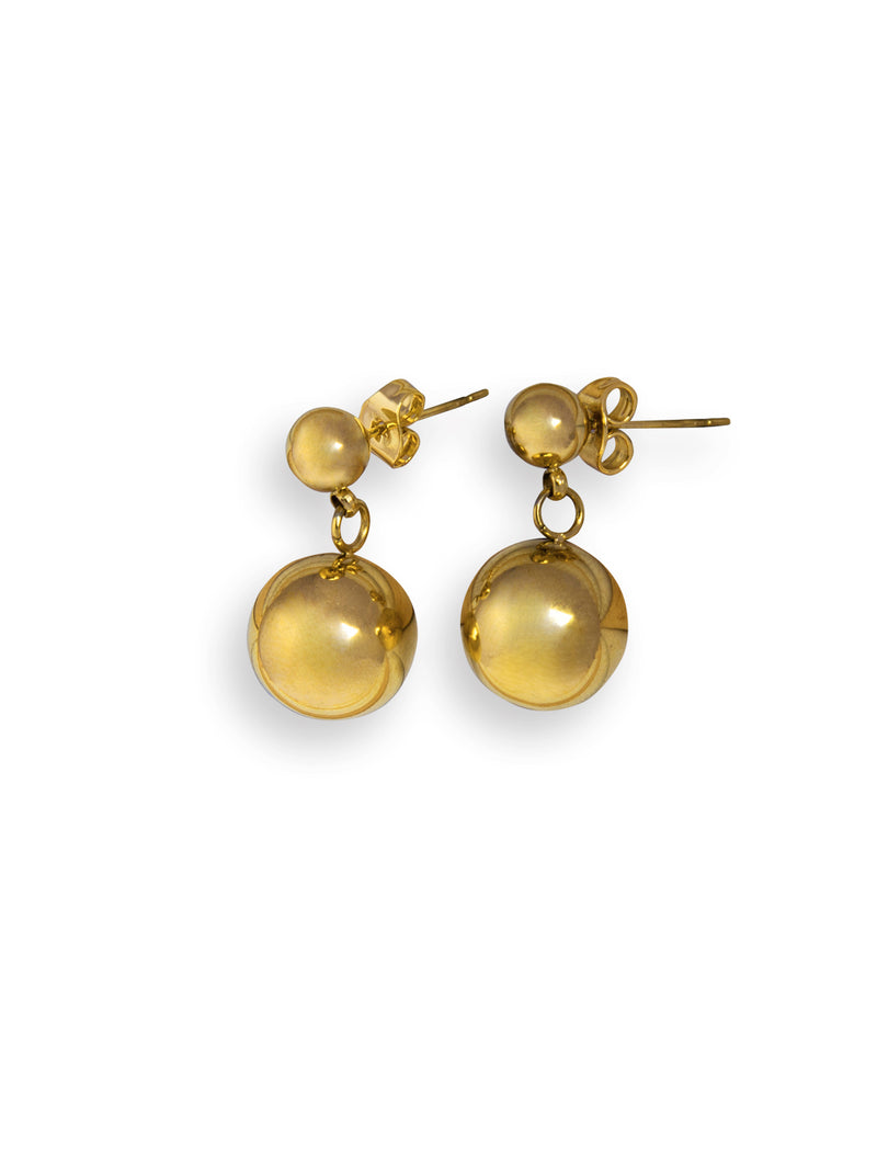 Golden Beads Drop Earrings