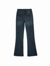 Mid-Rise Split Hem Flare Jean