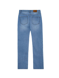 Mid-Rise Straight Jeans