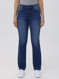 Petite Kick Out Mid Rise Jean In Medium Wash