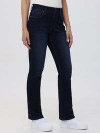 Petite Kick Out Mid Rise Jean In Dark Wash