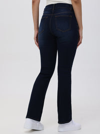 Kick Out Mid Rise Jean In Dark Wash