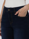 Petite Kick Out Mid Rise Jean In Dark Wash