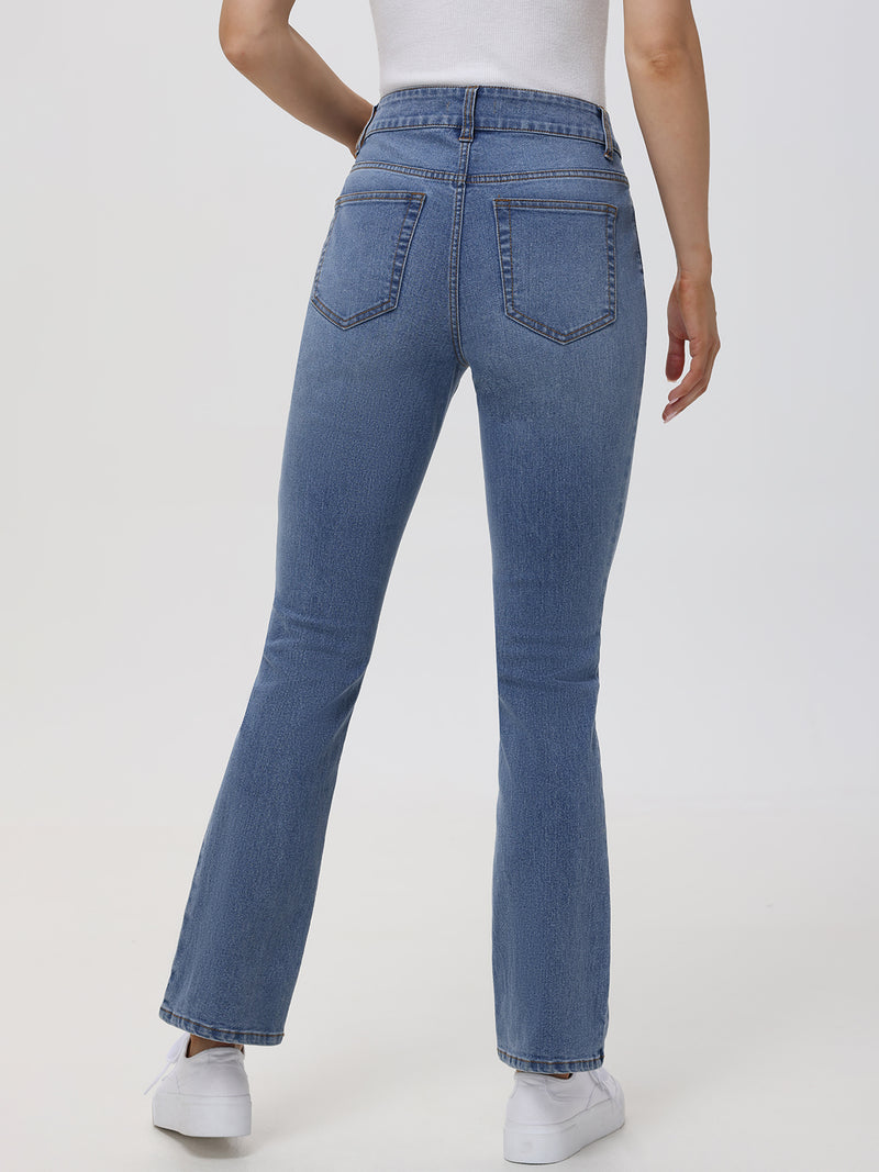 Kick Out Mid Rise Jean In Light Wash