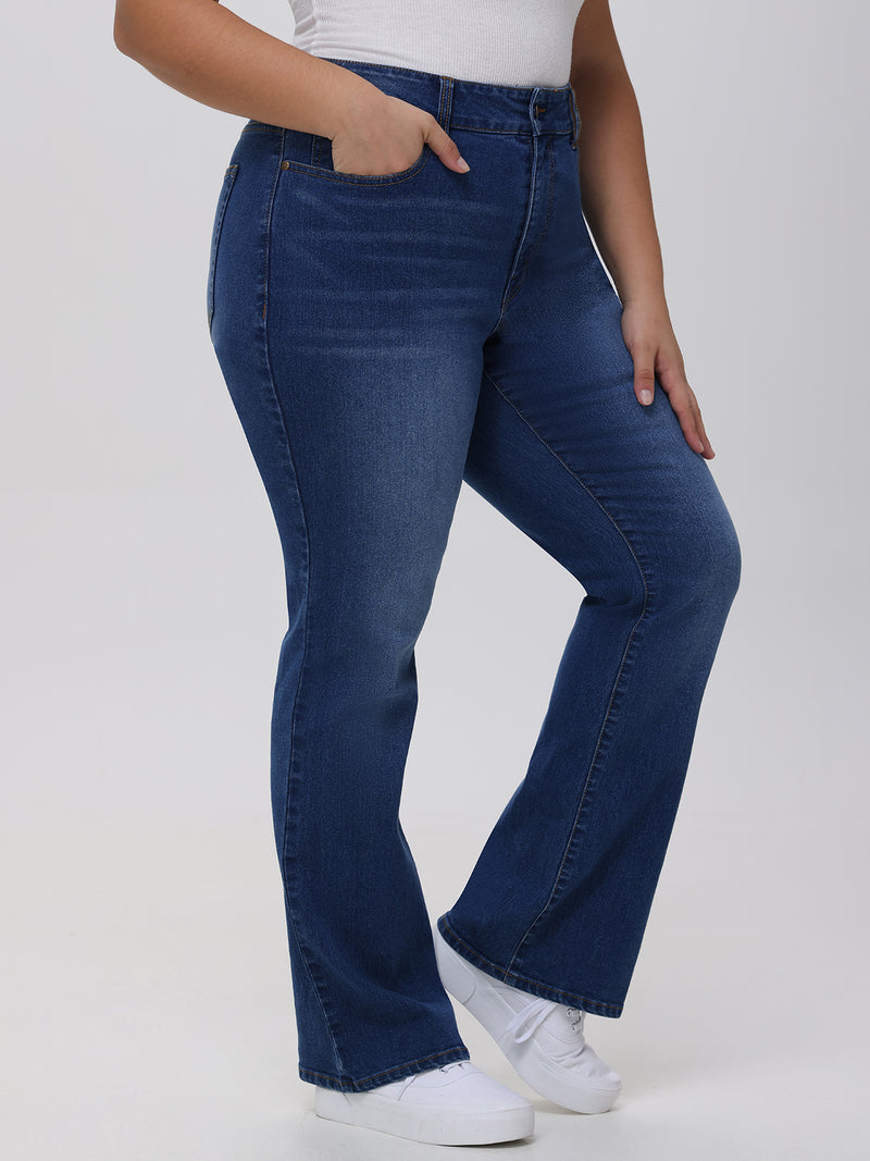 Plus Kick Out High Rise Jean In Medium Wash