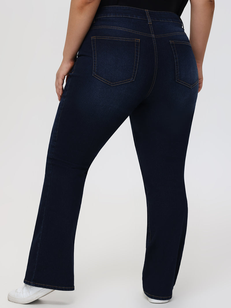 Plus Kick Out High Rise Jean In Dark Wash