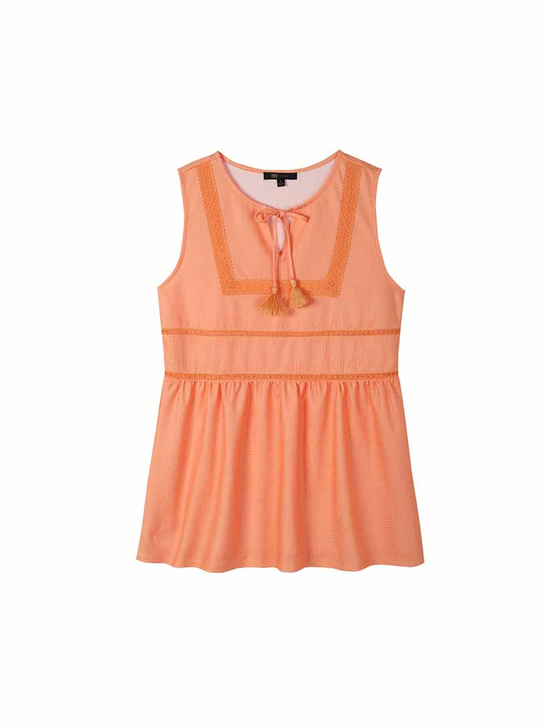 Peplum Lace Trim Tank