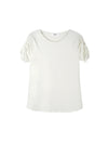 Pleated Sleeves Tee Top