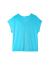Pleated Front V-Neck Tee