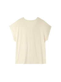 Plus Pleated Front V-Neck Tee