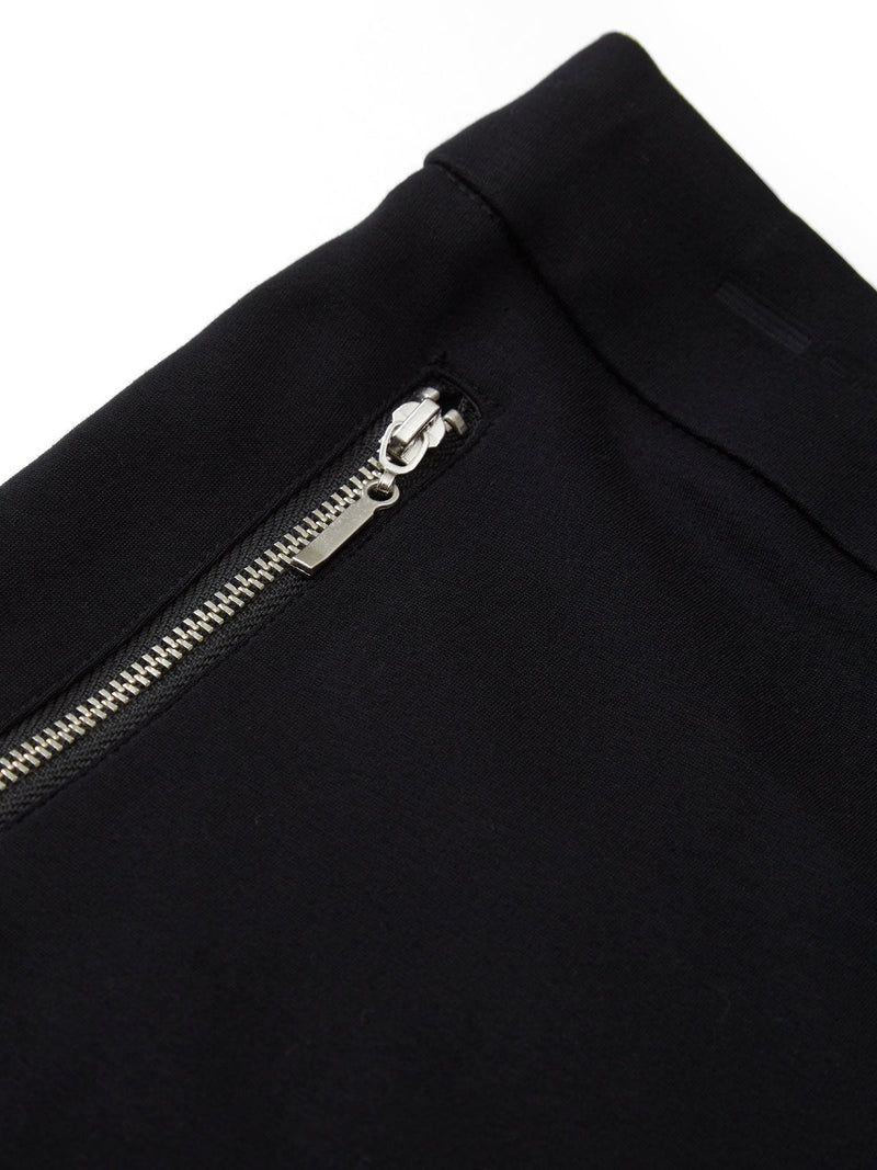 Luxe Ponte Skinny Zip Detail Little Black Pants