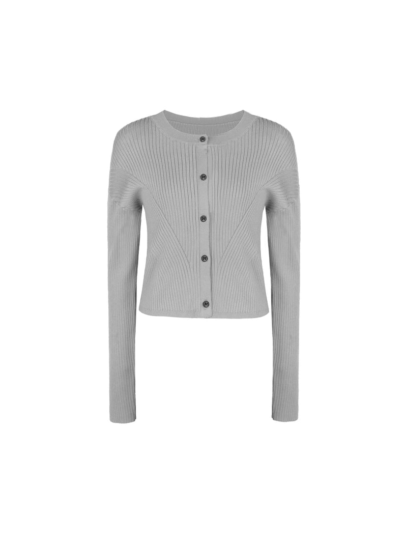 Crewneck Raglan Cardigan