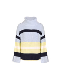 Colorblock Turtleneck Pullover