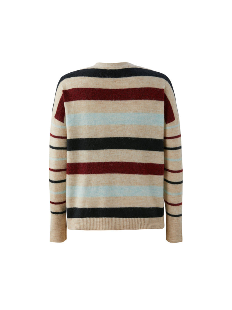 Stripe Grandpa Cardigan