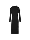 Long Sleeve Knit Polo Neck Dress