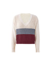 Colorblock V-Neck Pullover