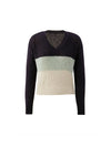 Colorblock V-Neck Pullover