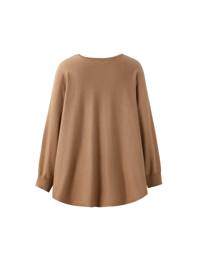 Plus Horizontal Mini Cable Stitch Dolman Pullover