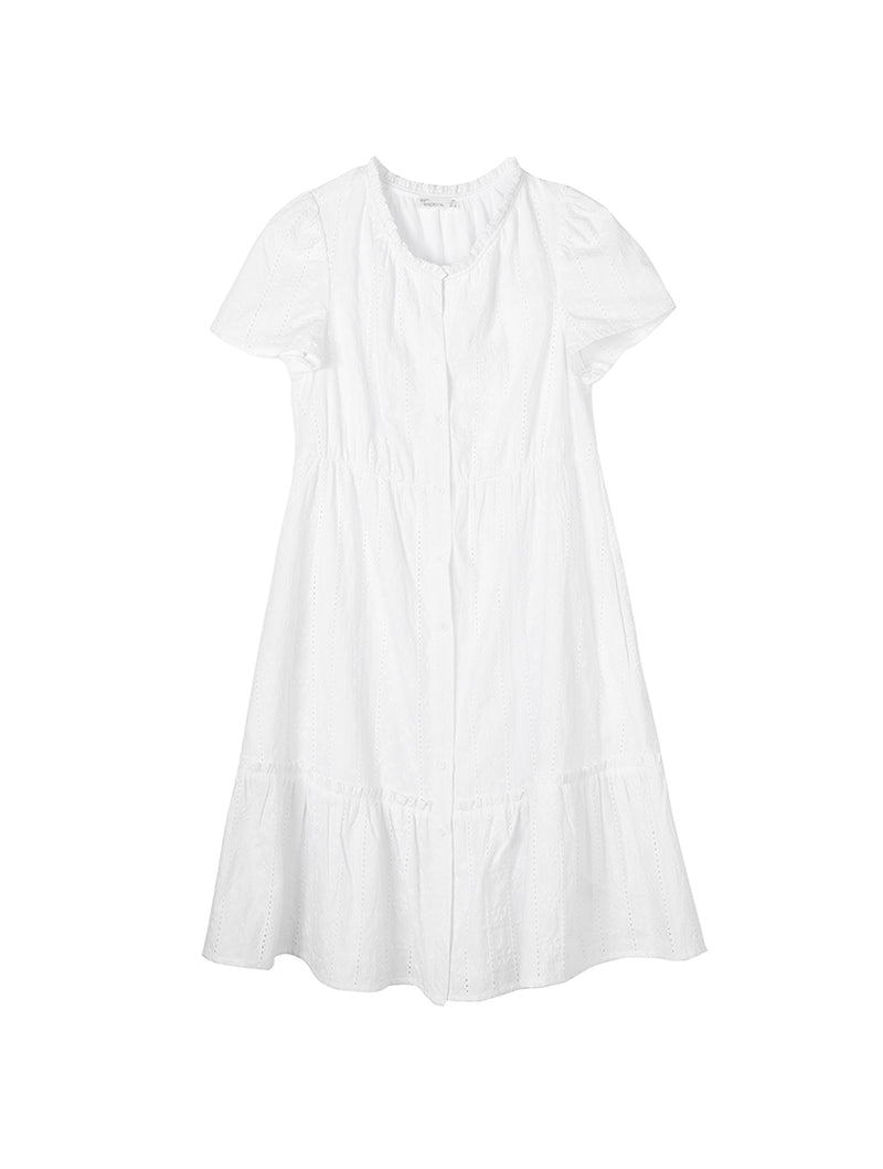 Ruffle Button Front Dress