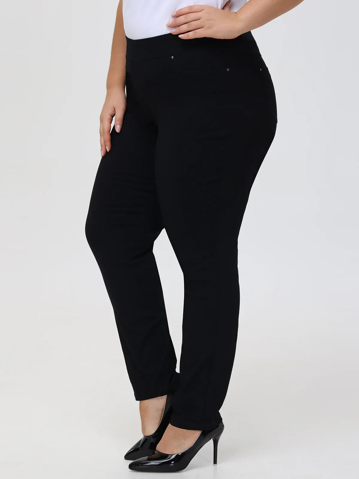 Plus Ultra Stretch Straight Leg Pull-On Pants