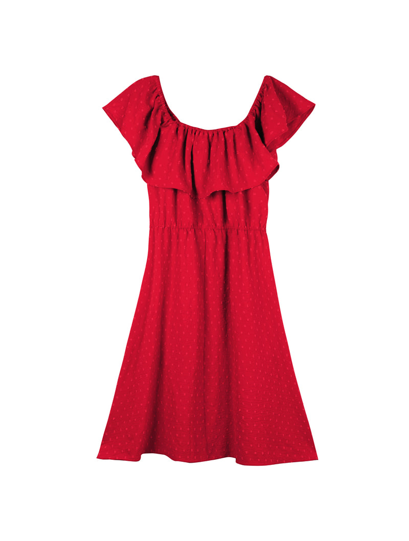 Plus Ruffle Off The Shoulder Dress