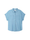 Plus Dolman Chambray Button Down Shirt