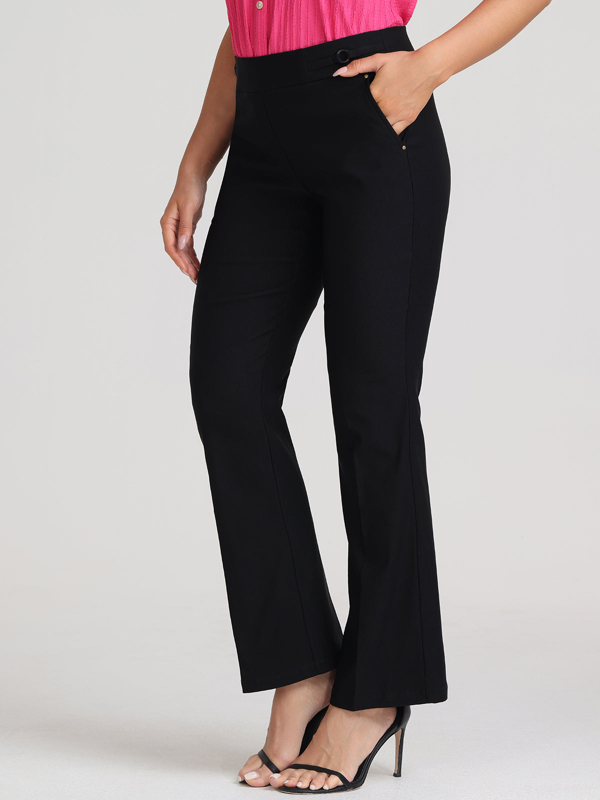 Teeny Satin Bootcut Pant In Black | Alice And Olivia