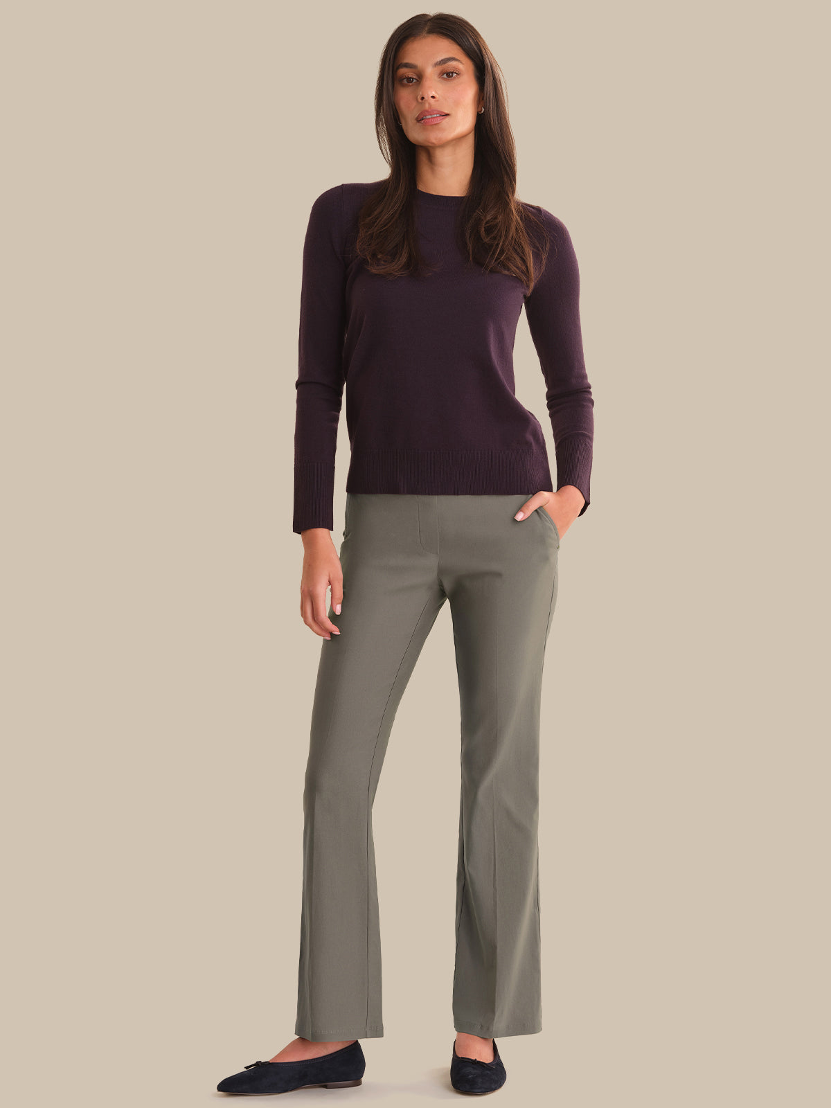 Luxe Stretch Bootcut Pull-On Pants