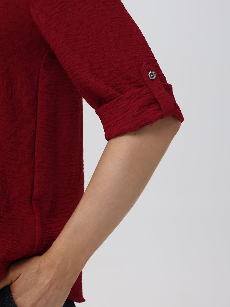 3/4 Sleeve Popover Blouse