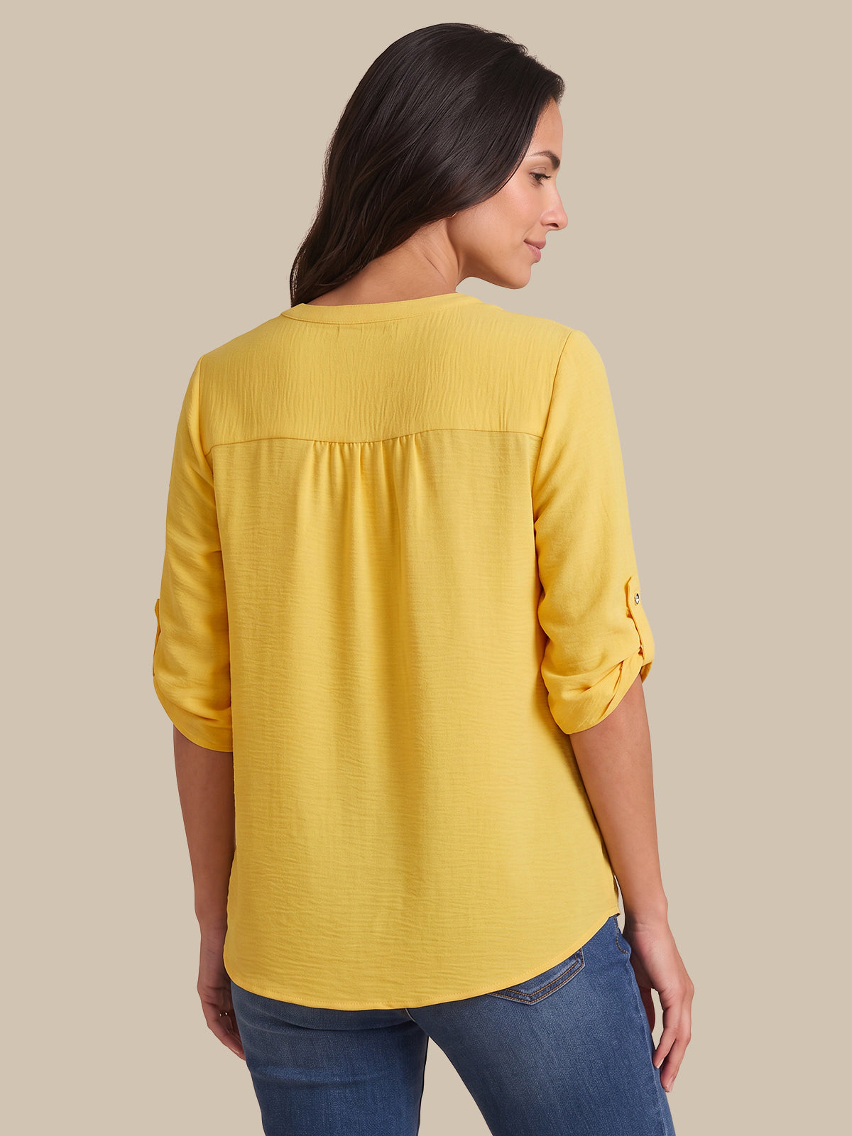 3/4 Sleeve Popover Blouse