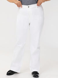 Plus Bootcut Mid Rise Jean In Ivory