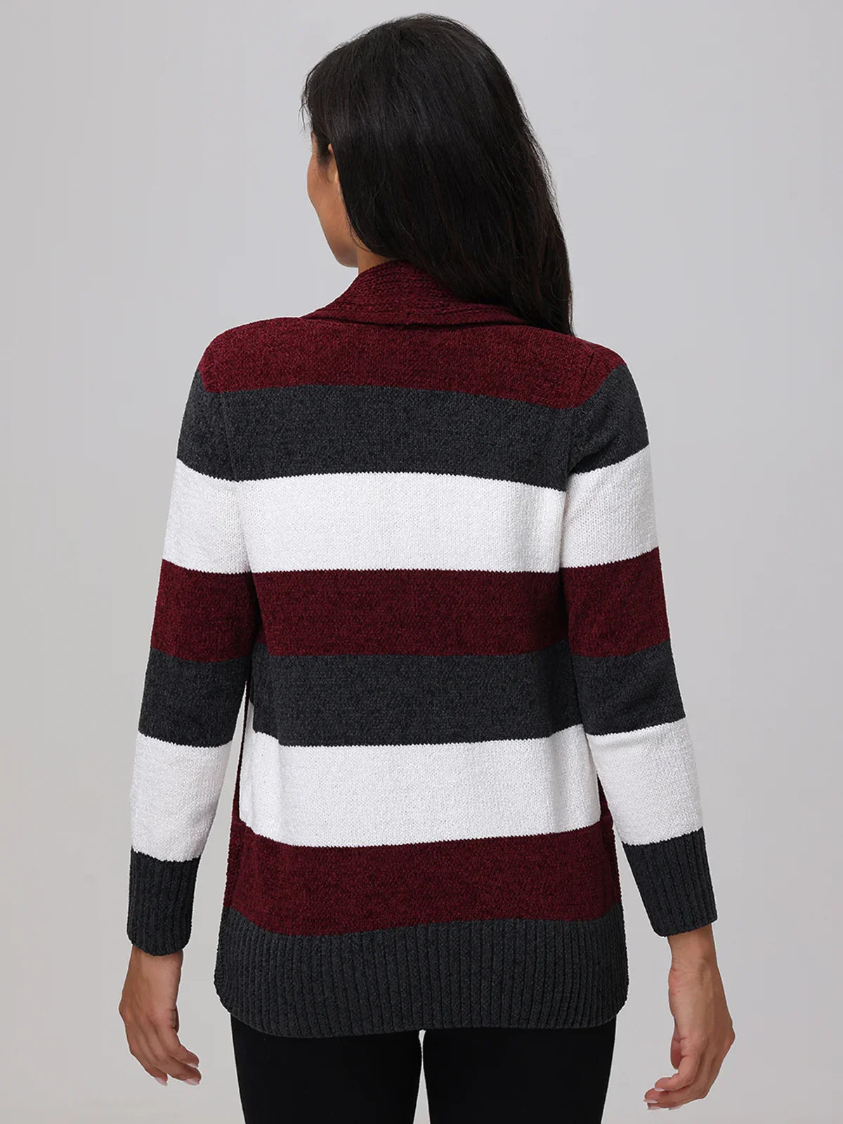 Chenille Colorblock Cardigan