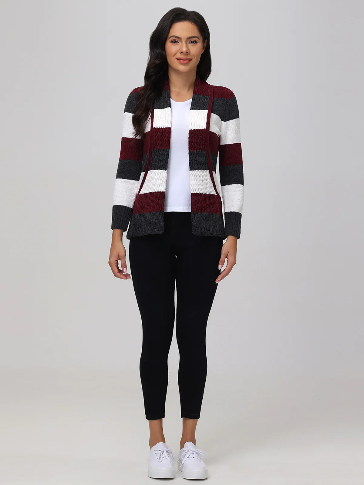 Chenille Colorblock Cardigan