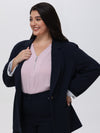 Plus One Button Blazer