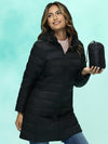 Lightweight Hooded Long Puffer Jacket