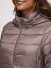 Lightweight Hooded Long Puffer Jacket