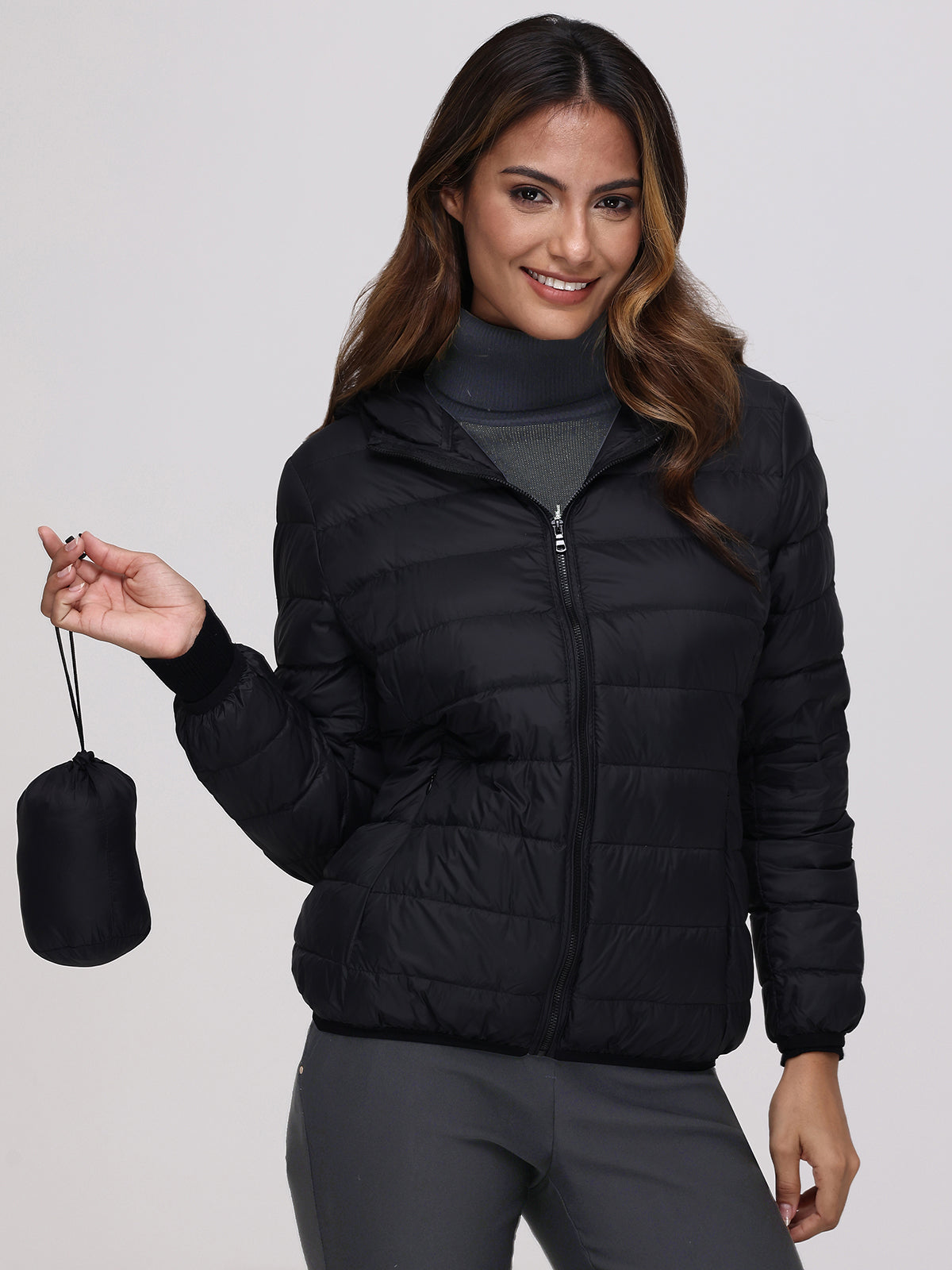 Lightweight Hooded Puffer Jacket