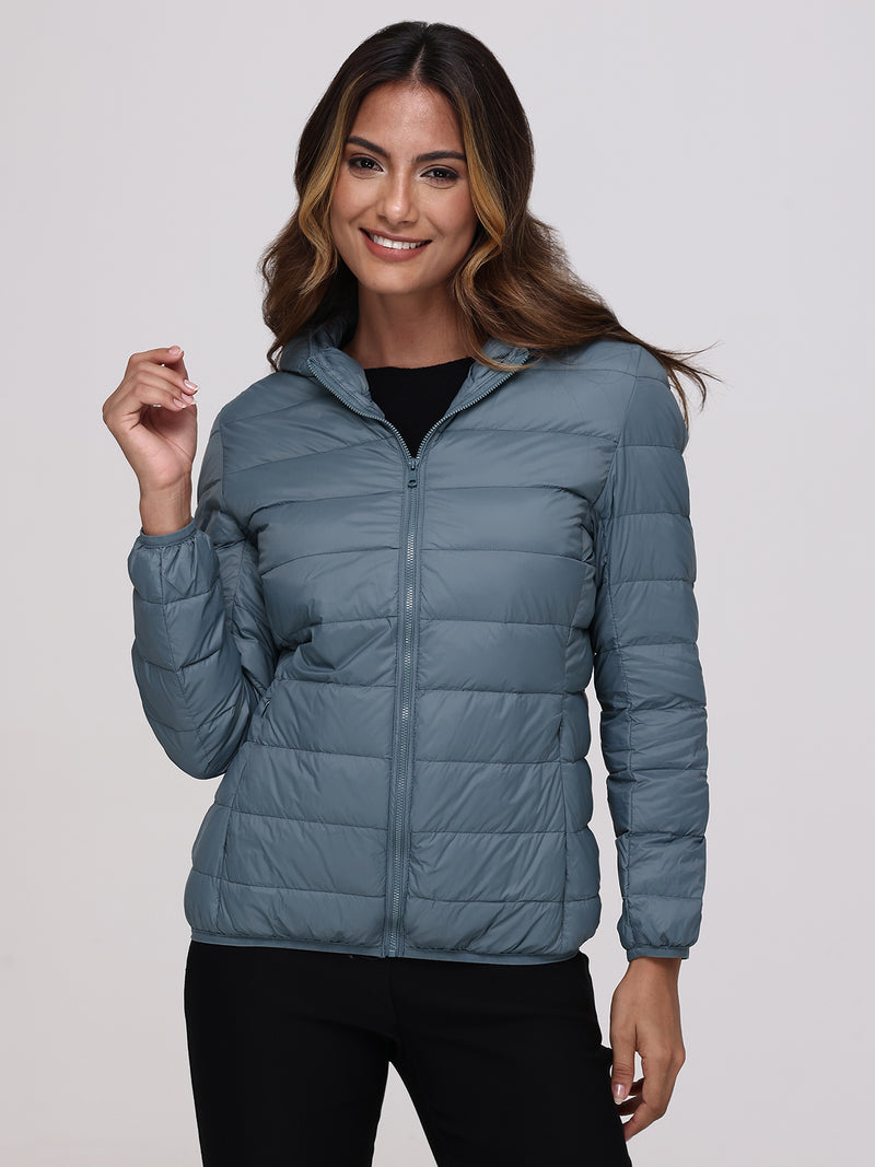 Lightweight Hooded Puffer Jacket