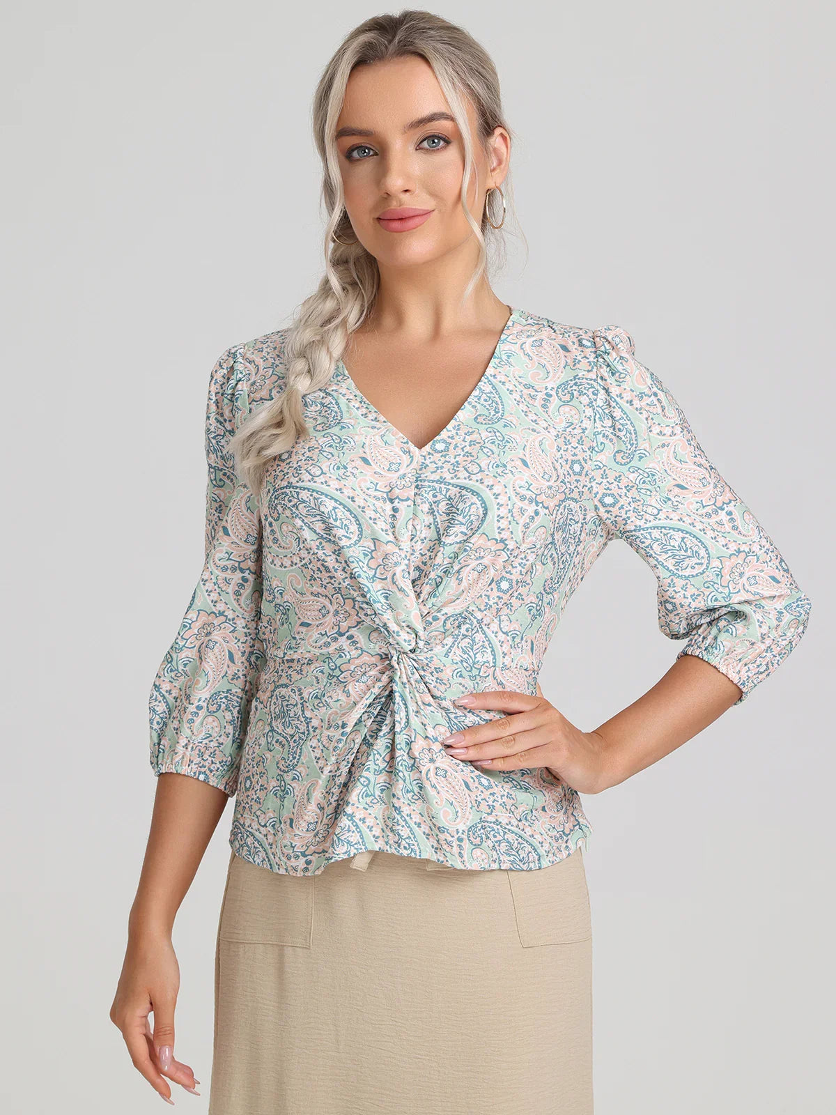 Floral Puff Sleeve Top