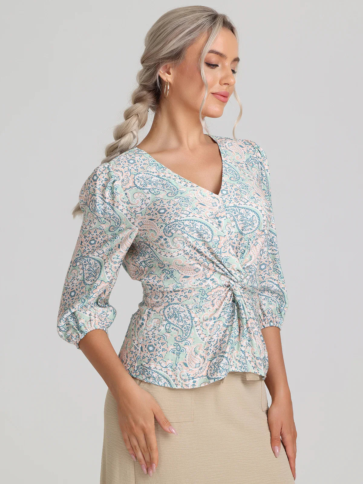 Floral Puff Sleeve Top