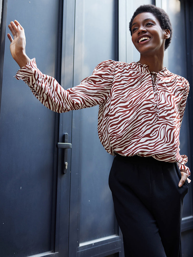 Zebra Stripe Blouse