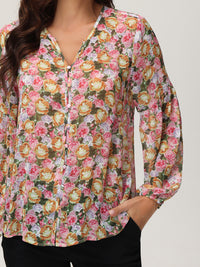 Floral Button-Up Top