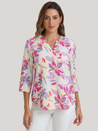 Floral Notch Neck Blouse