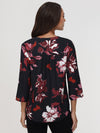 3/4 Sleeve FloralPopover Blouse