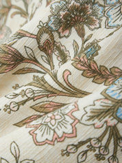 Close-up of floral fabric pattern with intricate details