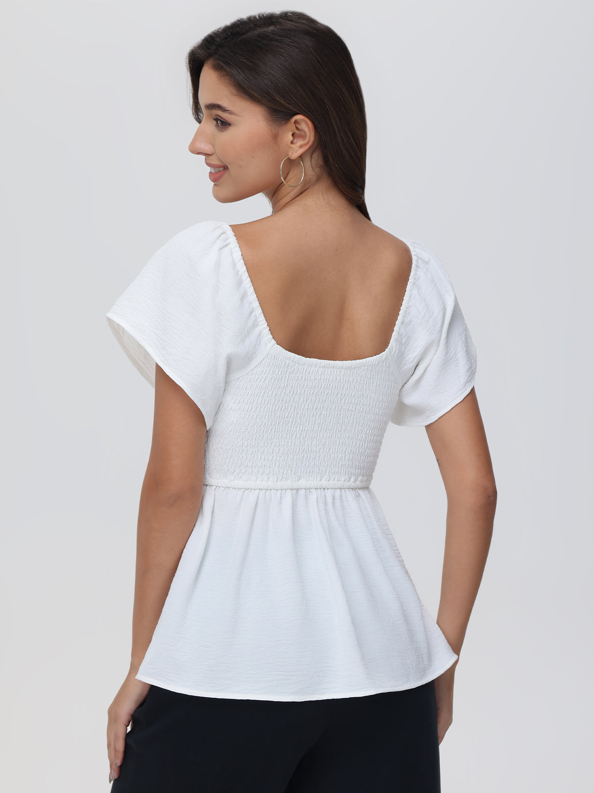 Peplum Ruffle Blouse