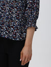 3/4 Sleeve Ditsy Dots Blouse