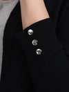 3/4 Sleeve Button Cuff Open Cardigan